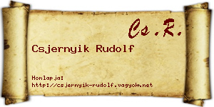 Csjernyik Rudolf névjegykártya