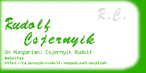 rudolf csjernyik business card